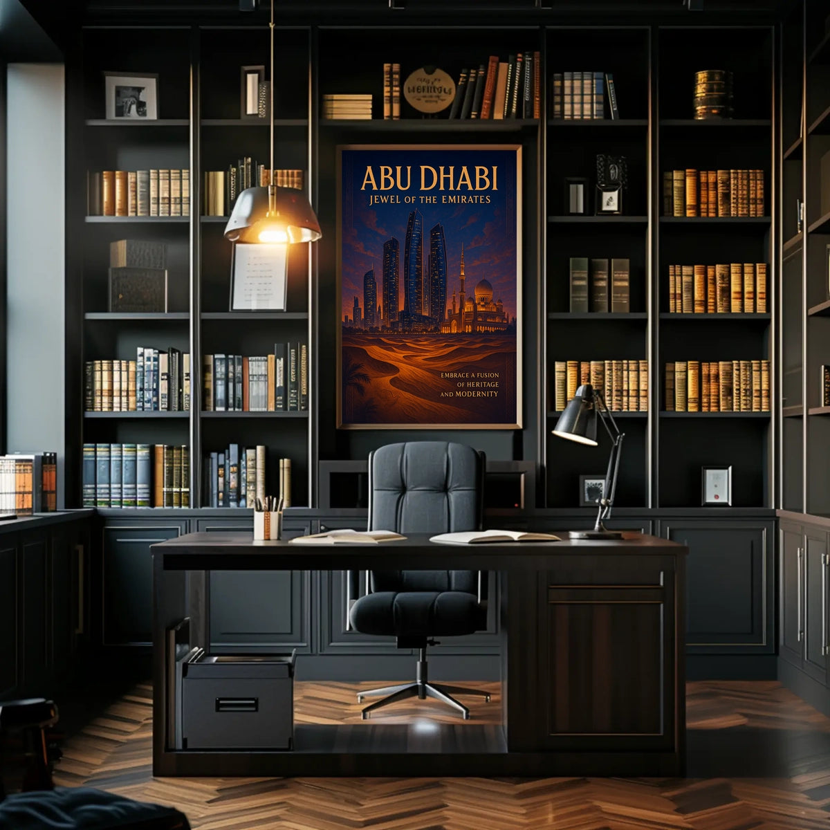 Abu Dhabi Skyline Fusion Urban or Cityscape Poster