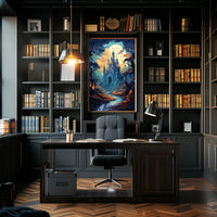 Enchanted Castle Under The Moon Poster