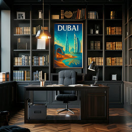 Dubai Cityscape Poster For Home Decor And Travel Lovers