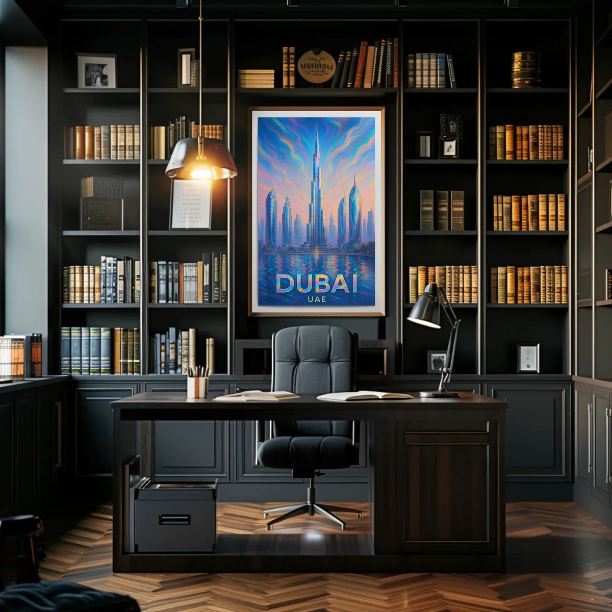 Dubai Skyline Artistic Impression Poster