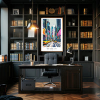 Vibrant New York City Times Square Urban or Cityscape Poster PosterGoat