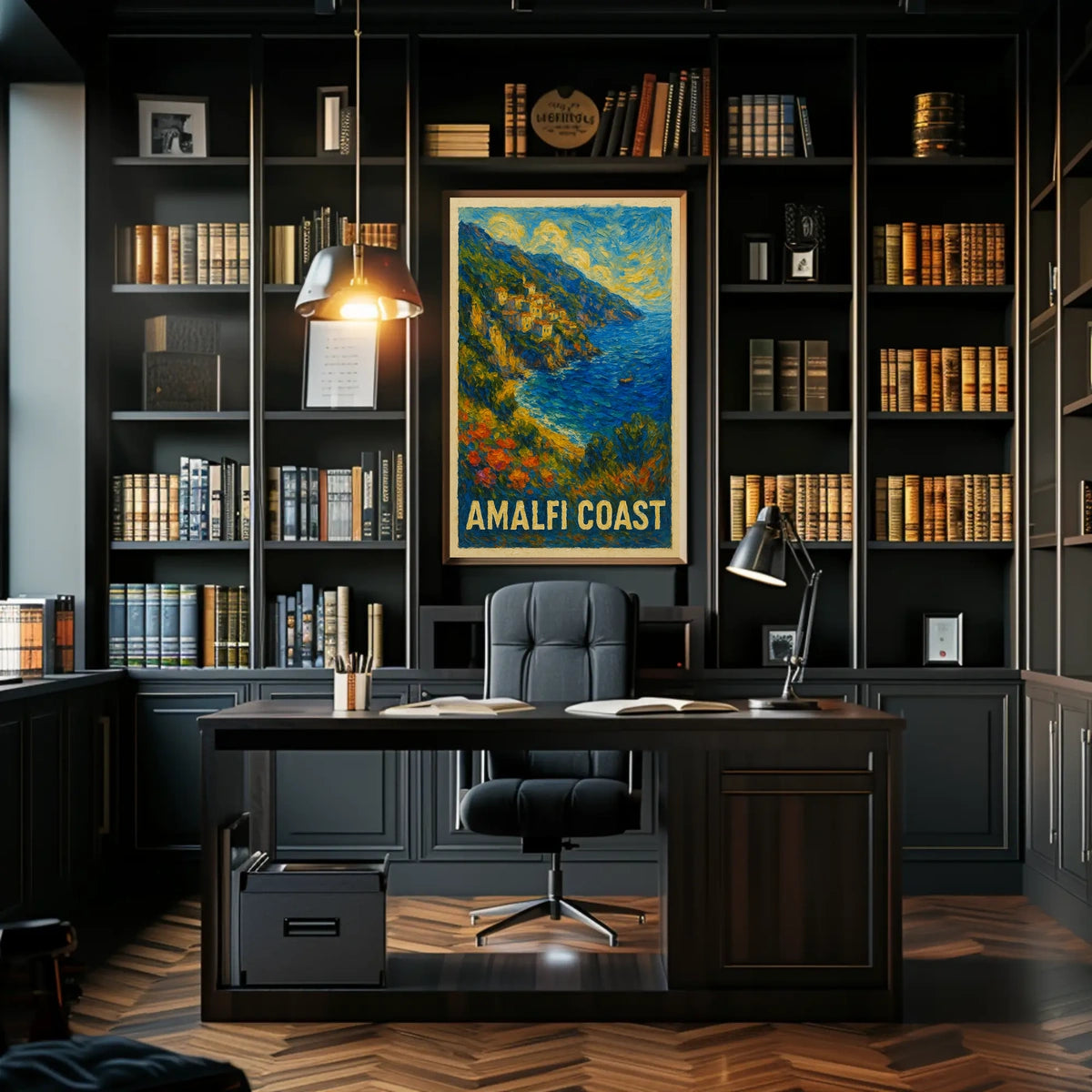 Amalfi Coast Poster Wall Art Coastal Decor Travel Gift Idea
