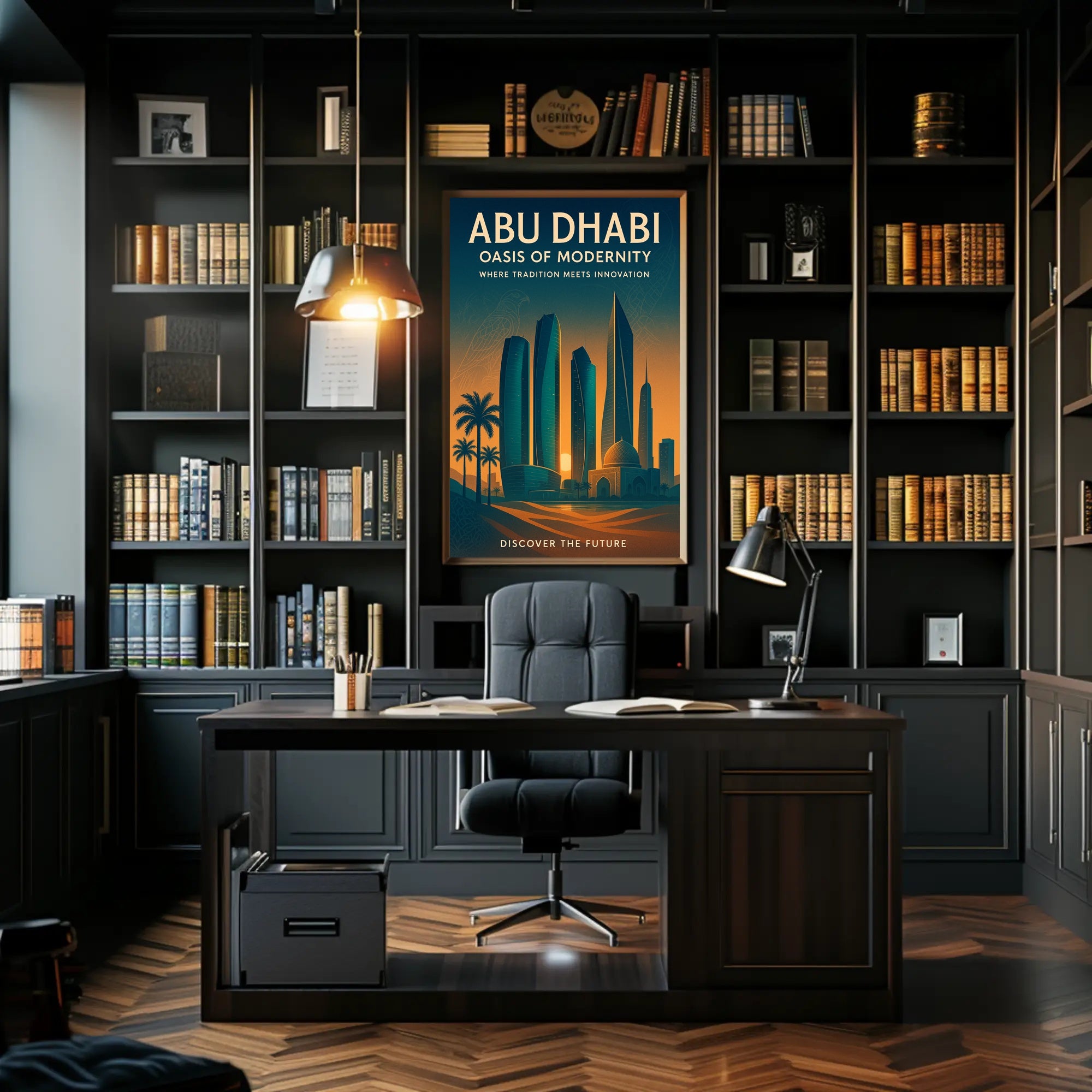 Abu Dhabi Skyline: Tradition Meets Modernity Travel Poster
