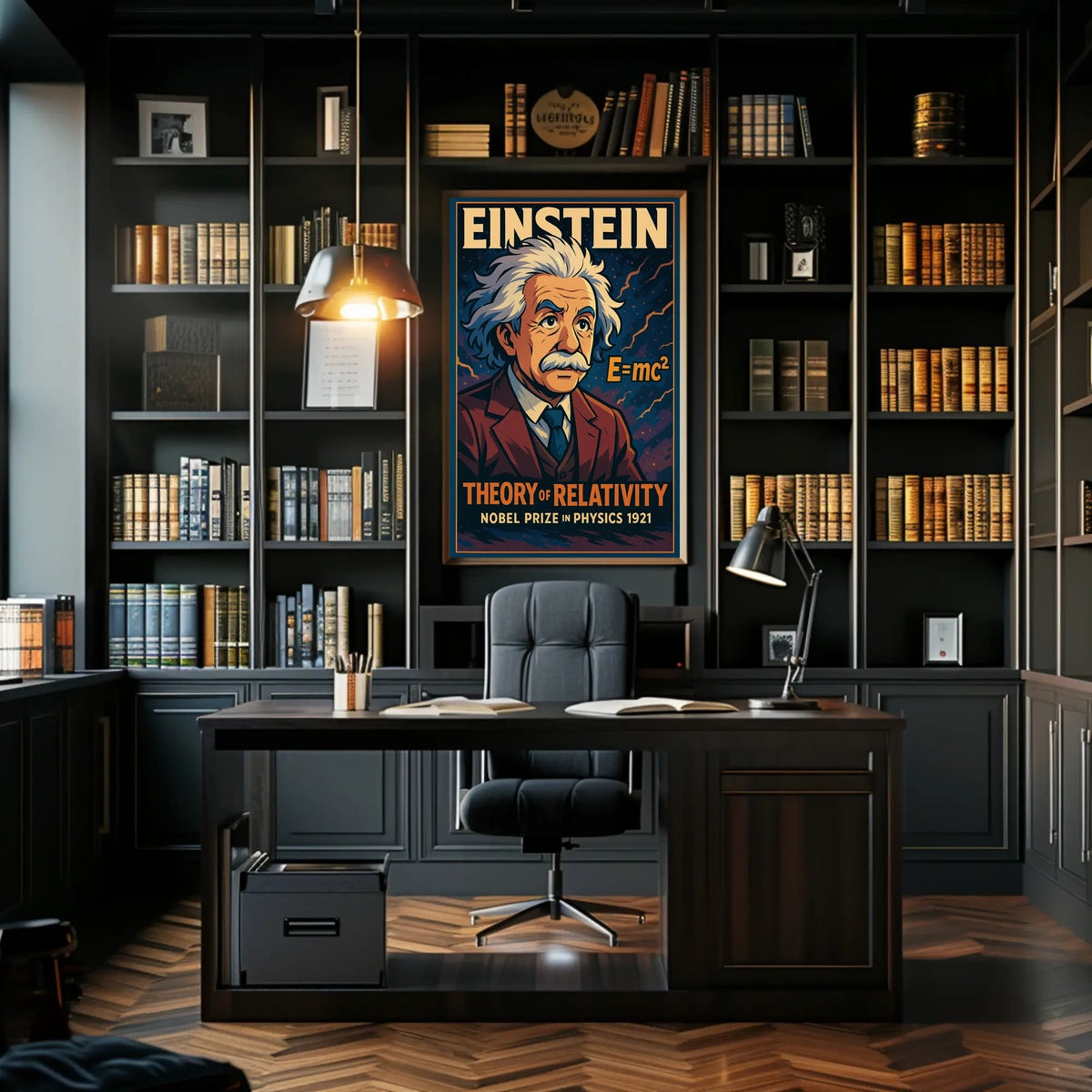 Einstein Relativity Vintage Science Educational Poster