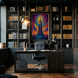 Celestial Skyscraper Poster