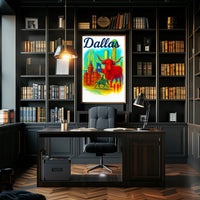 Dallas Landmarks Poster PosterGoat
