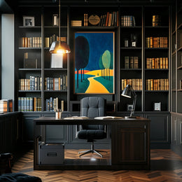 Pathway Through Trees Poster Serene Forest Wall Art