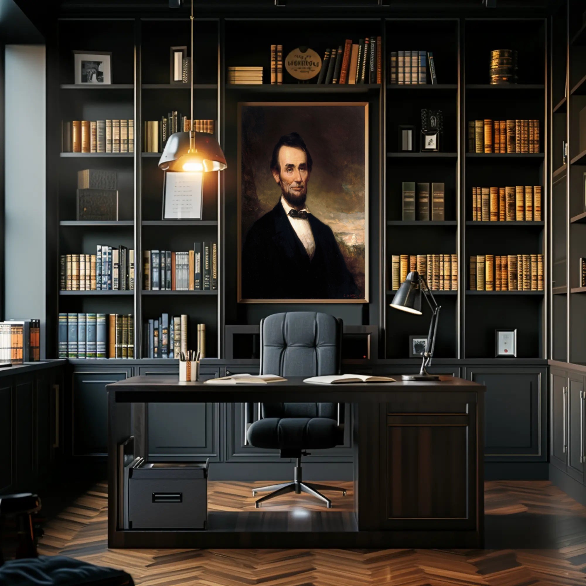 Abraham Lincoln Emancipation Proclamation Illustrated Poster PosterGoat