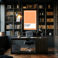 Minimalist Pumpkin Color Swatch Modern Artistic Poster PosterGoat