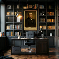 Grover Cleveland Presidential Portrait Historic Art Poster