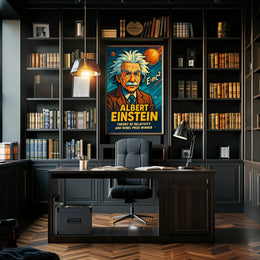 Albert Einstein Relativity Vintage Scholar Poster