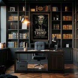 Donald Trump Guardian Past Future Surreal Digital Poster