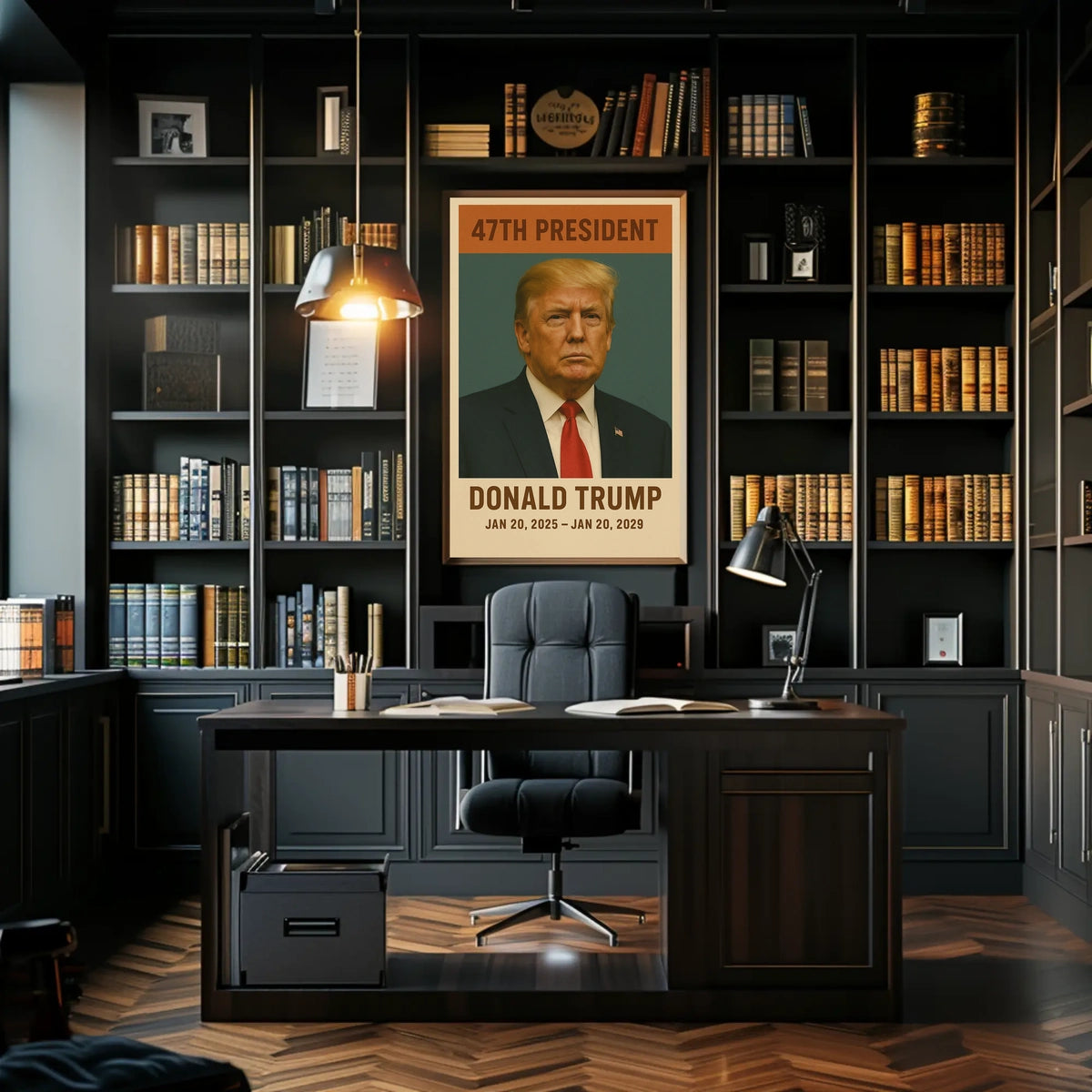 Donald Trump Authority Vintage Portrait Poster