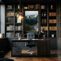 Majestic Alpine Landscape Photorealistic Adventure Poster