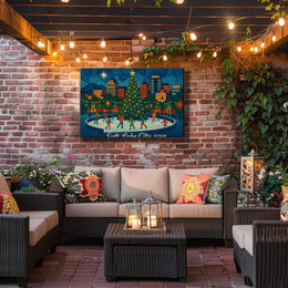 Holiday Skating Salt Lake City Festive Impressionism Poster