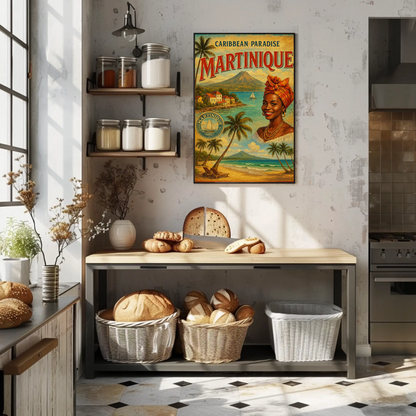 Martinique Caribbean Paradise Island Retreat Travel Poster