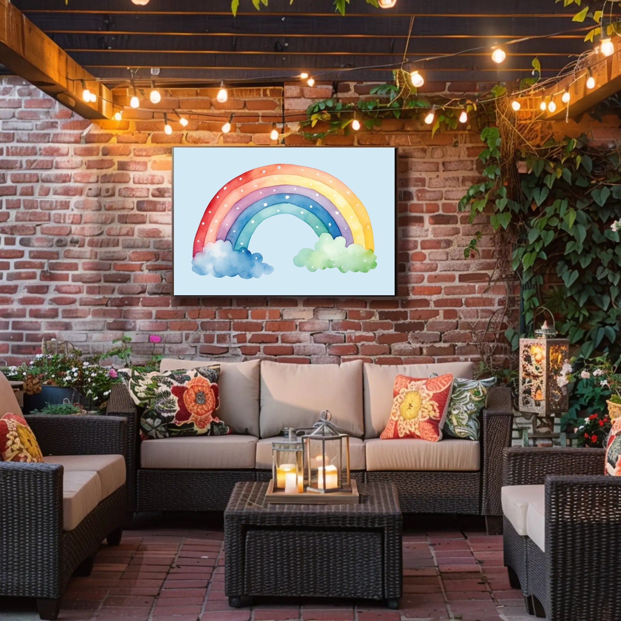 Watercolor Rainbow Delight Poster