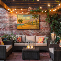 Fort Lauderdale Beach Scene Travel Poster