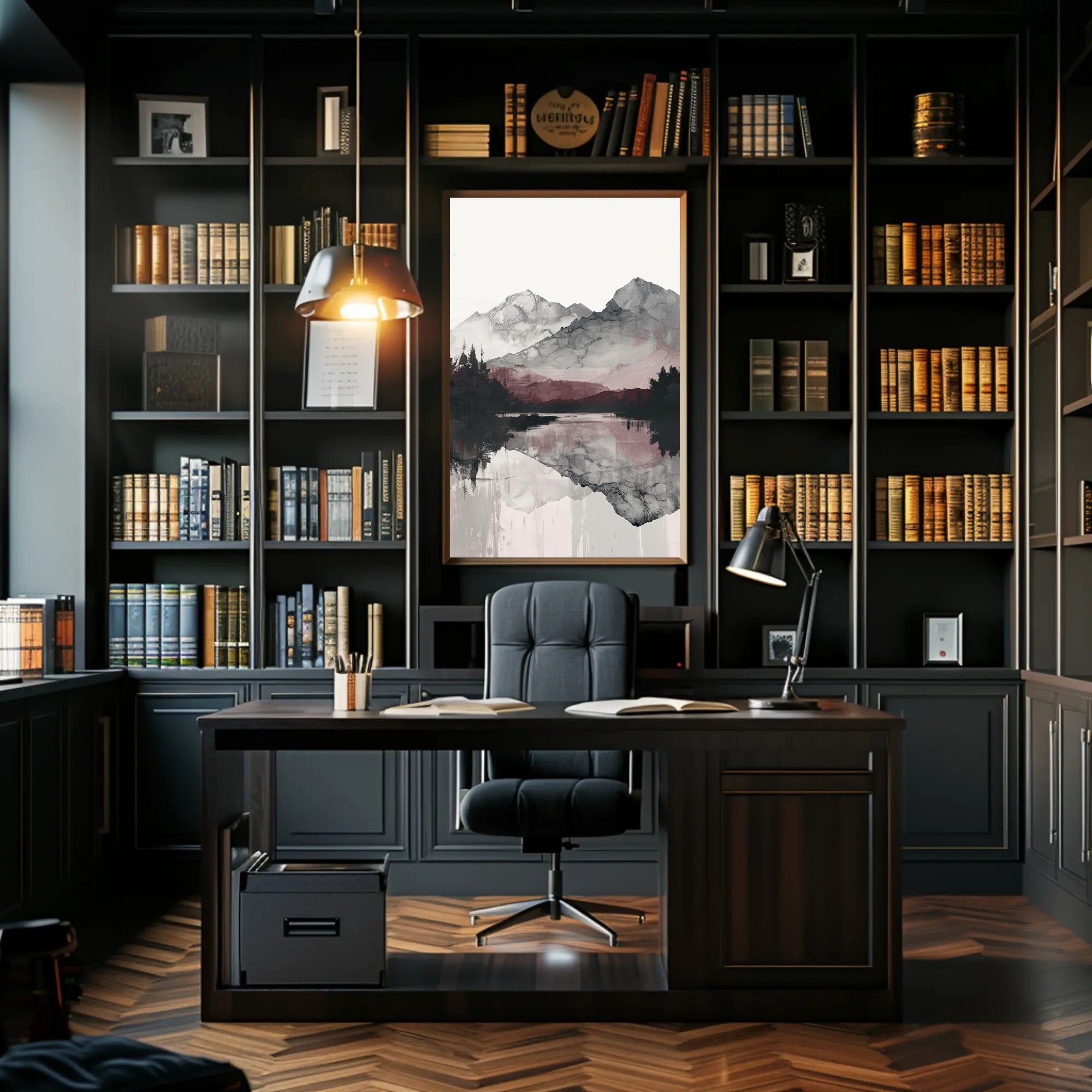 Serene Mountain Reflections Poster