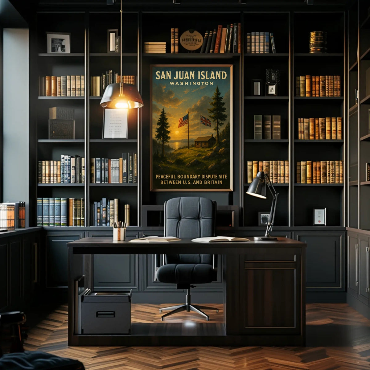 San Juan Island Peaceful Boundary Poster