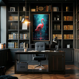 Vivid Flamingo Art Poster