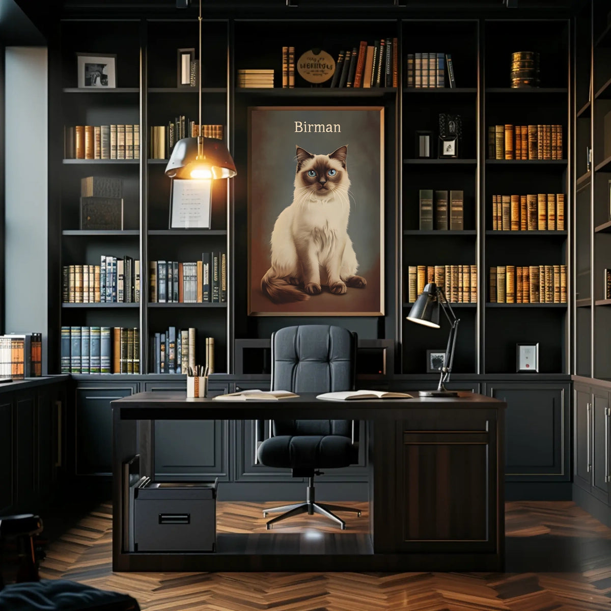 Birman Cat Portrait In Realistic Photography Style Poster