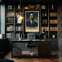 Barack Obama Stylized Portrait Historical or Presidential Poster