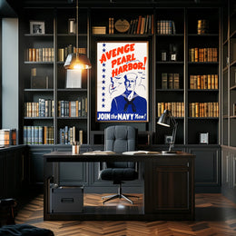 Avenge Pearl Harbor: Join the Navy Now! Poster PosterGoat