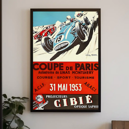 Coupe de Paris – 1953 Race Poster
