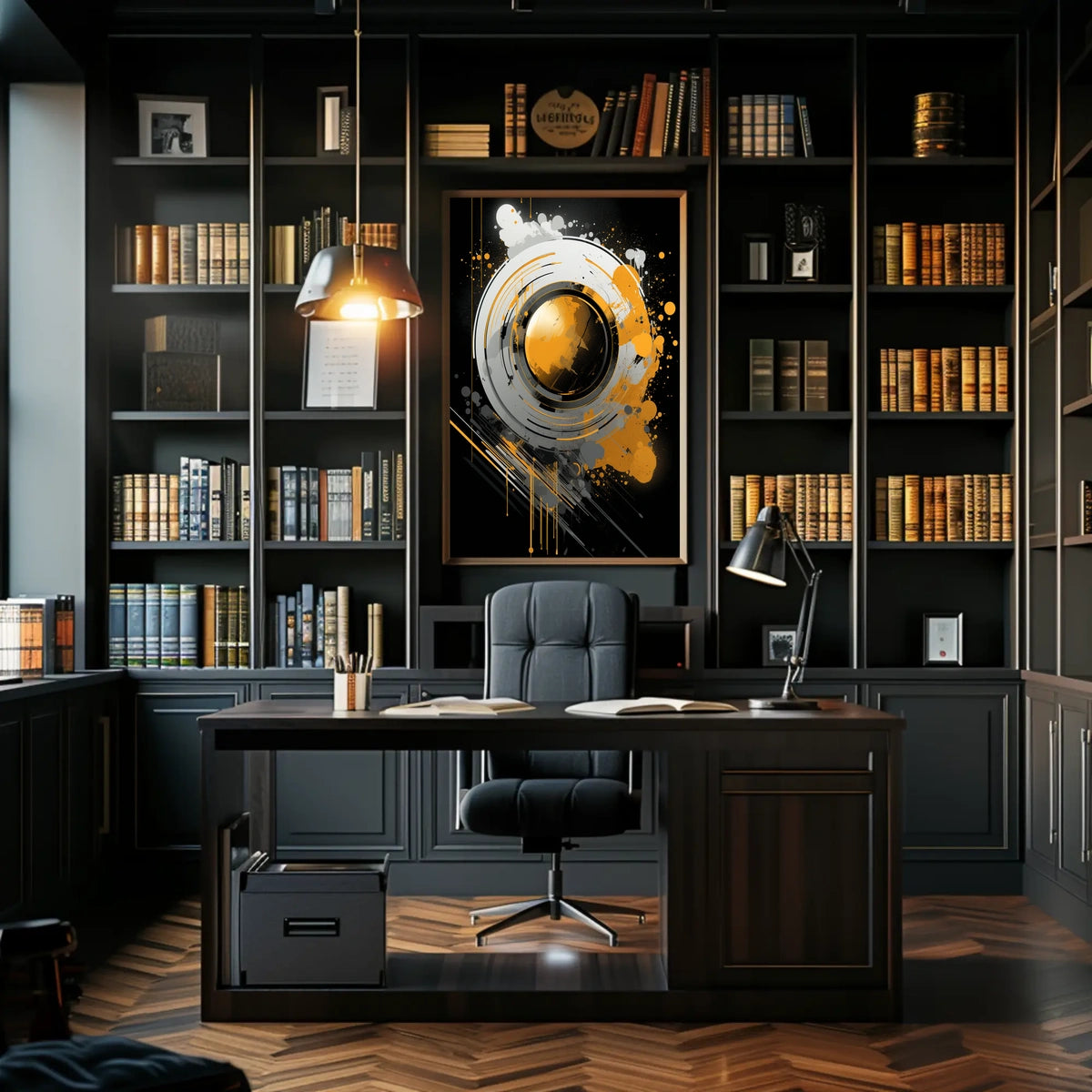 Abstract Geometric Art: Dynamic Movement Poster