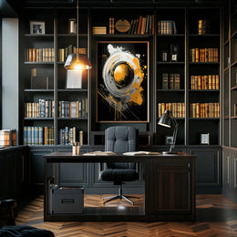 Abstract Geometric Art: Dynamic Movement Poster