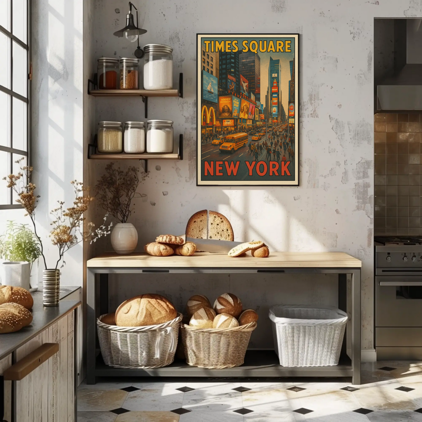 Times Square New York City Travel Poster