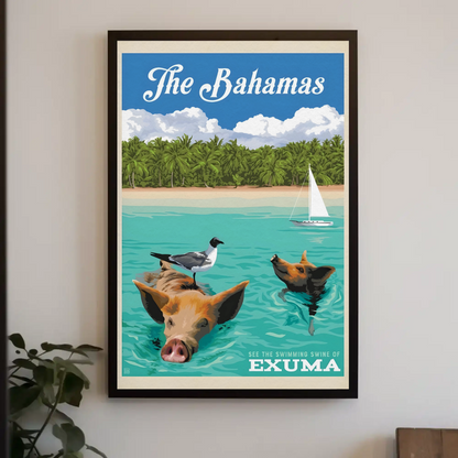 Vintage Poster The Bahamas Exuma