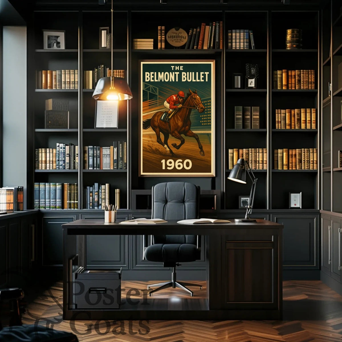 Belmont Bullet Vintage Sports Racing Poster