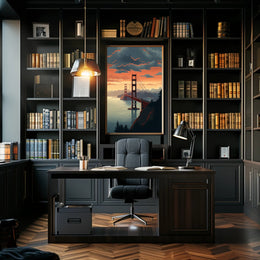 Golden Gate At Dusk Poster