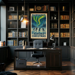 Fairbanks Aurora Christmas Poster