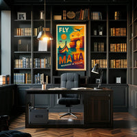 Explore Vibrant Malta with Retro Geometric Travel Poster PosterGoat