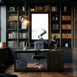 Serene Winter Landscape Art Print - Abstract or Artistic Poster