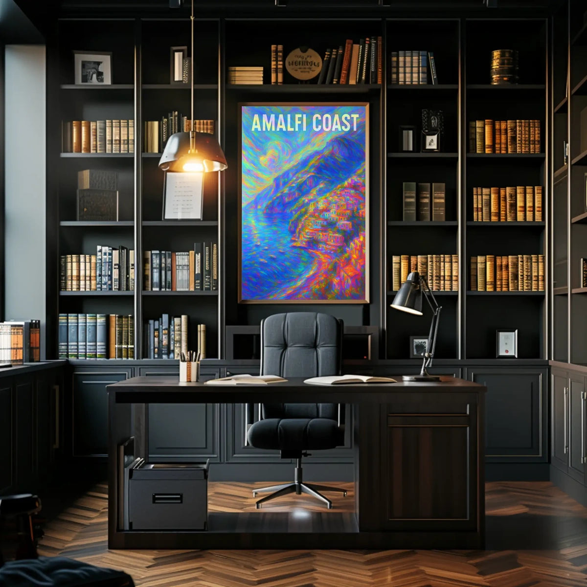 Amalfi Coast Vibrant Impression Poster For Home Decor