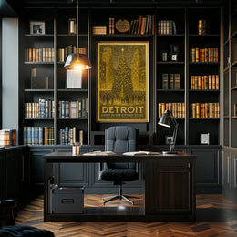 Detroit Light In The City Of Steel Poster