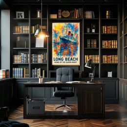 Long Beach Home Of The Queen Mary Poster