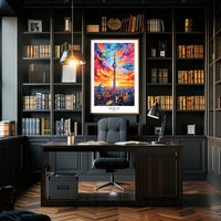 Berlin Skyline At Sunset Poster
