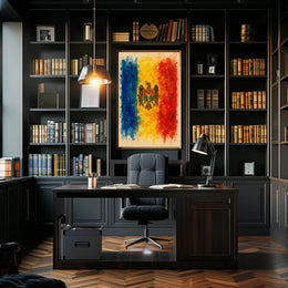 Moldovan Flag Watercolor Art Poster