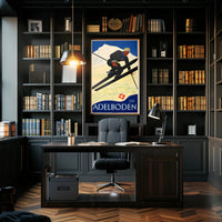 Swiss Alps Ski Adventure: Vintage Travel Poster PosterGoat