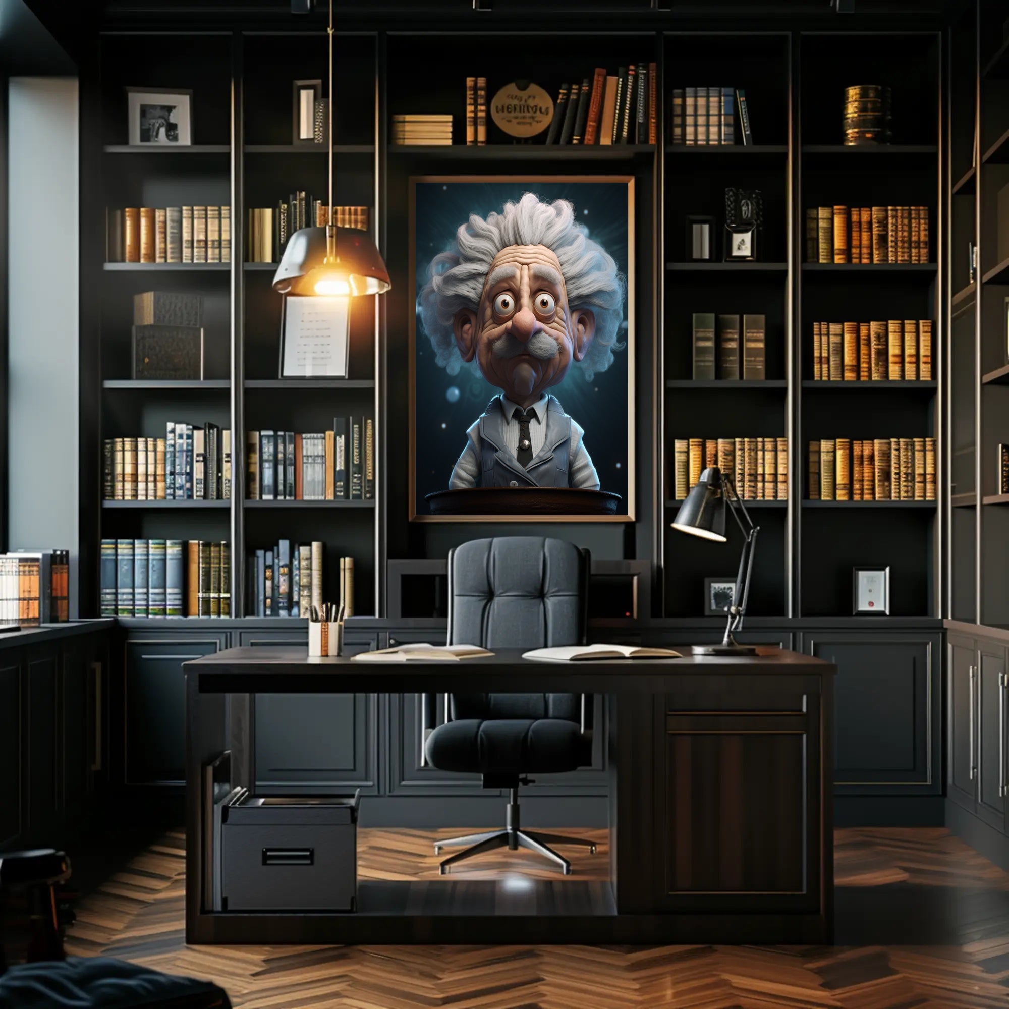 Eccentric Scientist 3D Style Pop Culture Poster