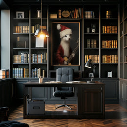 Festive Ferret With Guitar Poster