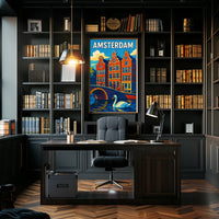 Amsterdam A Vibrant Cityscape Poster