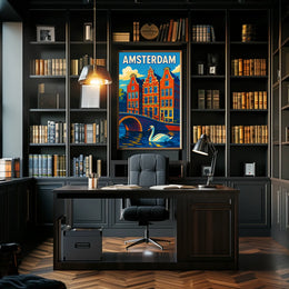 Amsterdam A Vibrant Cityscape Poster