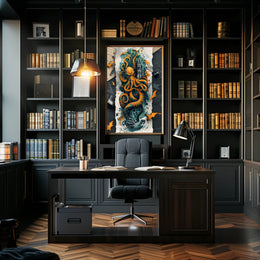 The Kraken's Grasp Art Print Poster for Decor Lovers PosterGoat