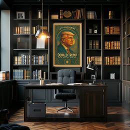 Trump 47th President Scenic Vintage Poster